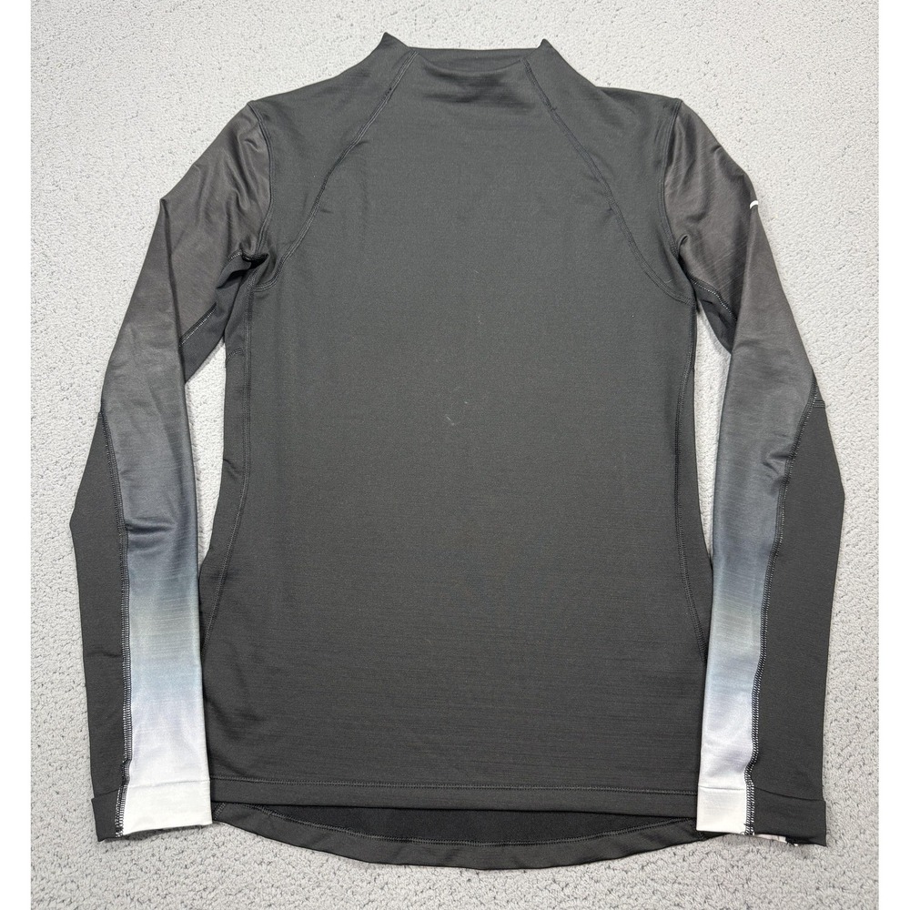 Nike Pro HyperWarm Shirt Mens Large Black Long Sleeve Mock Neck Base Layer Top
